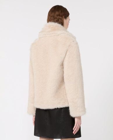  WEEKEND MAX MARA - Áo khoác lông nữ cổ ve phom rộng Ozioso 