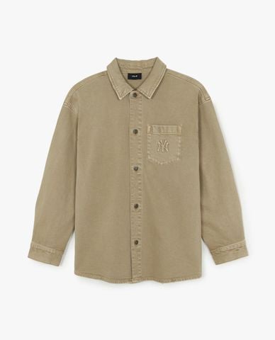  MLB - Áo sơ mi denim unisex tay dài Bar City Vintage 