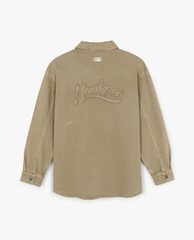  MLB - Áo sơ mi denim unisex tay dài Bar City Vintage 