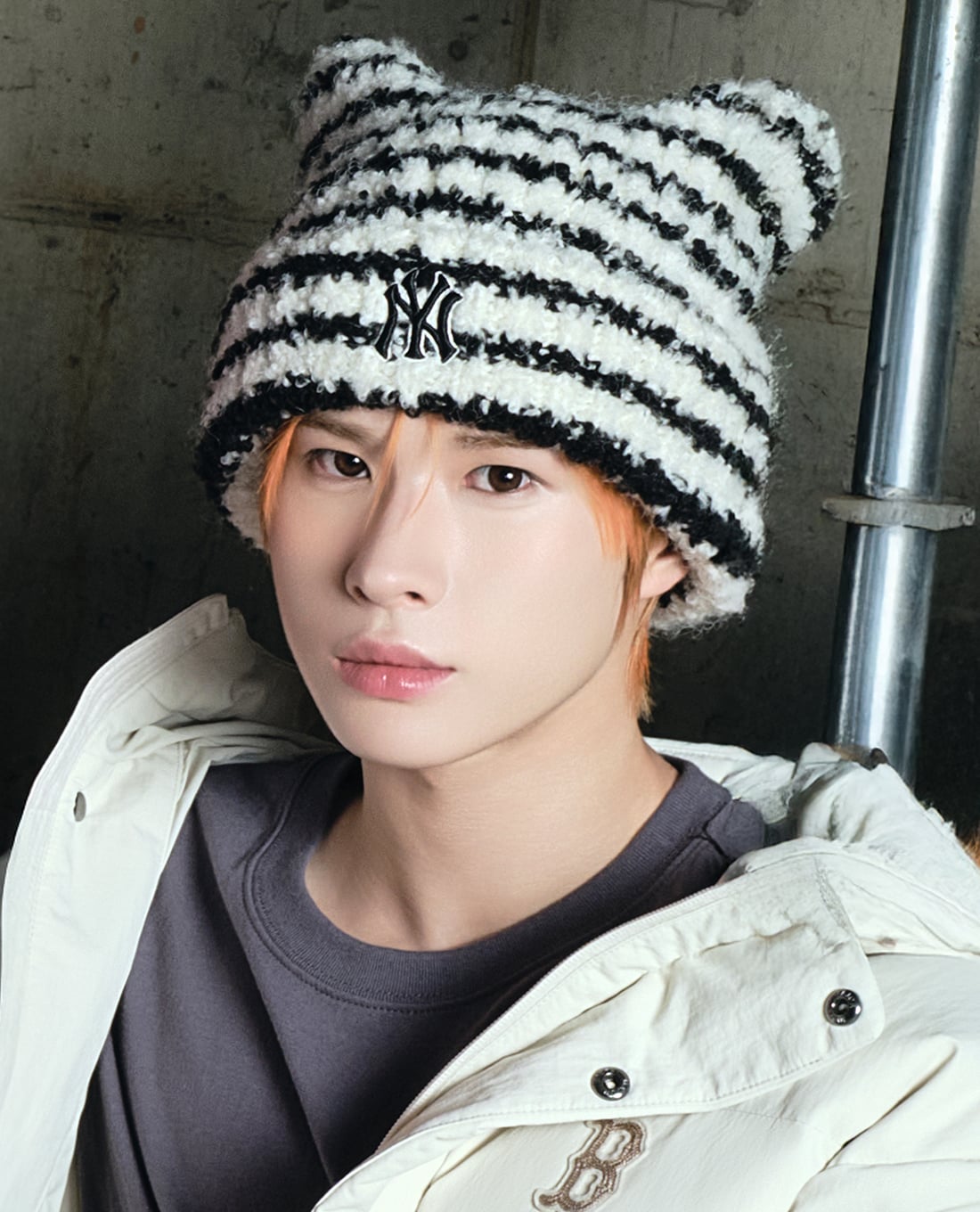 MLB - Nón len unisex Stripe Meowing