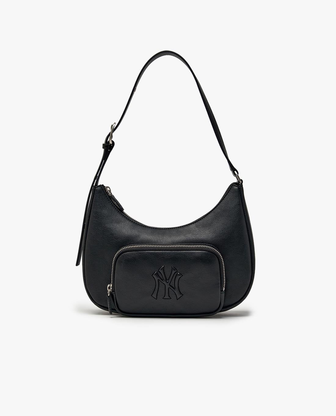 MLB - Túi đeo vai nữ hình bán nguyệt Basic Vintage Logo