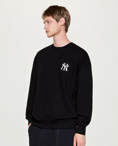  MLB - Áo sweatshirt unisex cổ tròn Basic Street Back Graphic 