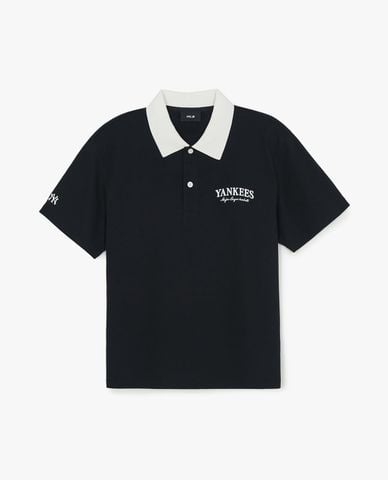  MLB - Áo polo unisex cổ bẻ tay ngắn Basic Small Letter 