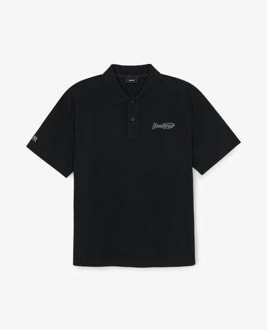  MLB - Áo polo unisex cổ bẻ tay ngắn Varsity Small Cursive 