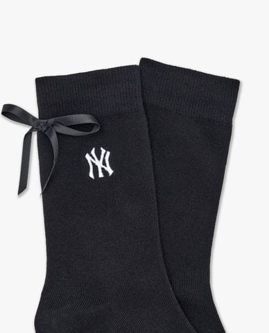  MLB - Vớ nữ cổ cao thêu logo phối nơ 