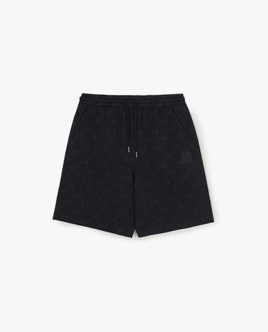  MLB - Quần short unisex ống rộng lưng thun Monogram 