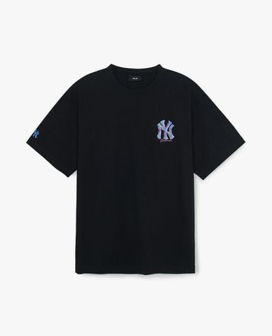  MLB - Áo thun unisex cổ tròn tay ngắn phối logo 
