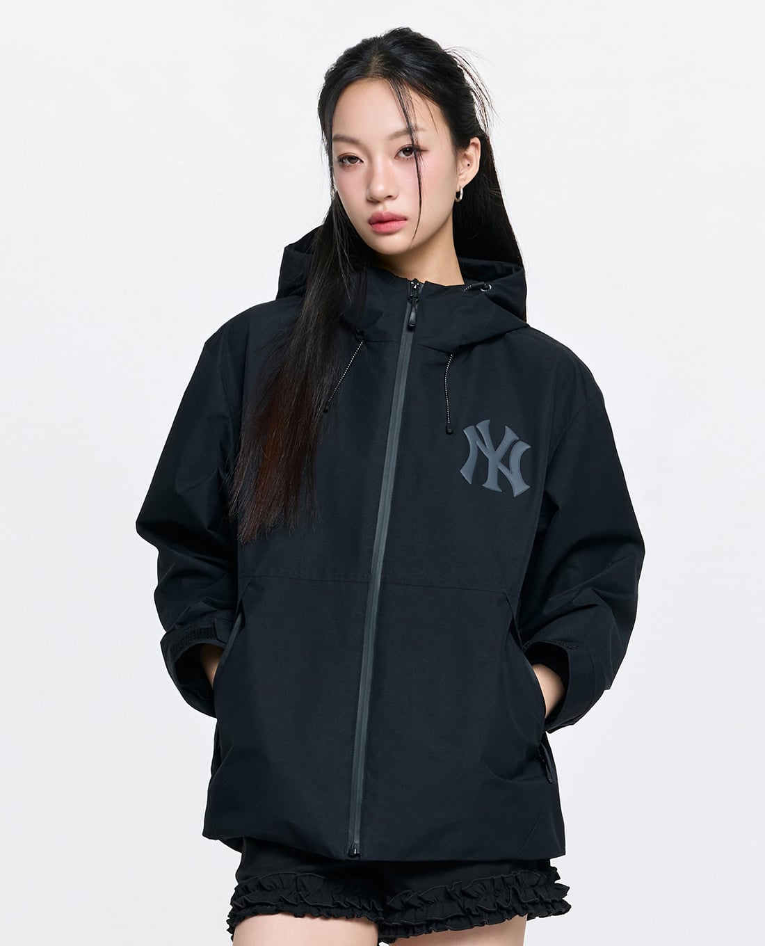 MLB - Áo khoác gió unisex phối mũ Gore Tex