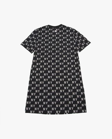  MLB - Đầm mini cổ tròn tay ngắn Classic Monogram 