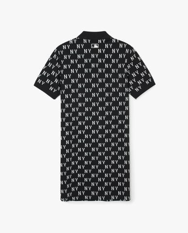  MLB - Đầm polo nữ mini cổ bẻ tay ngắn hoạ tiết monogram 