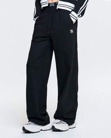  MLB - Quần dài nữ ống rộng lưng thun Basic 