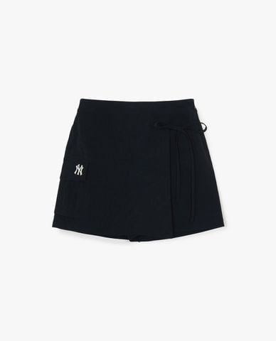  MLB - Quần short giả váy nữ phối nơ Gorpcore 