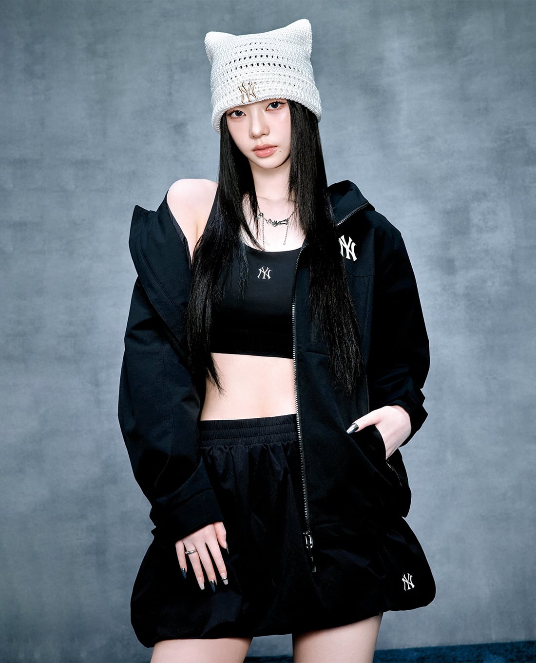 MLB - Chân váy chữ A mini Balloon Cargo