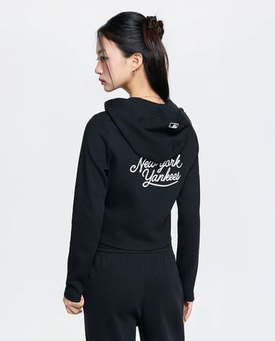  MLB - Áo khoác thể thao nữ phối mũ Varsity 