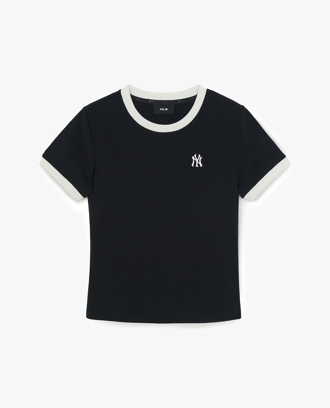 MLB - Áo thun nữ cổ tròn tay ngắn Basic Small Logo Ringer