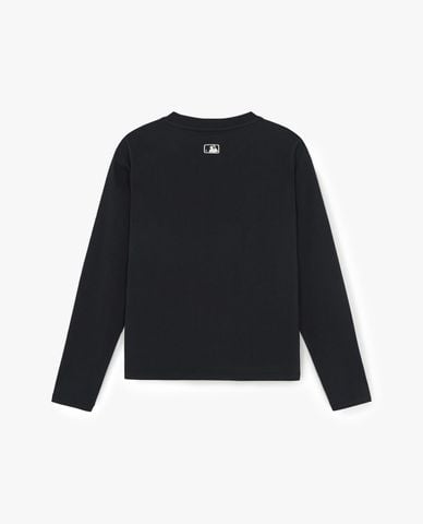  MLB - Áo thun nữ cổ tròn tay dài Vintage 