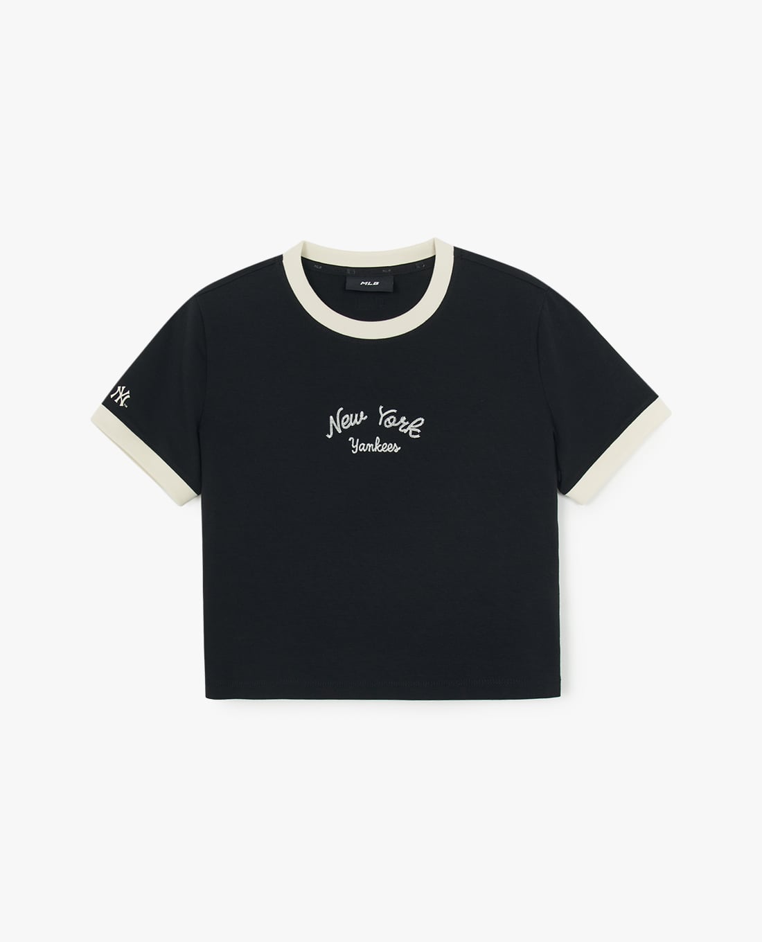 MLB - Áo croptop nữ cổ tròn tay ngắn Varsity Linger Slim