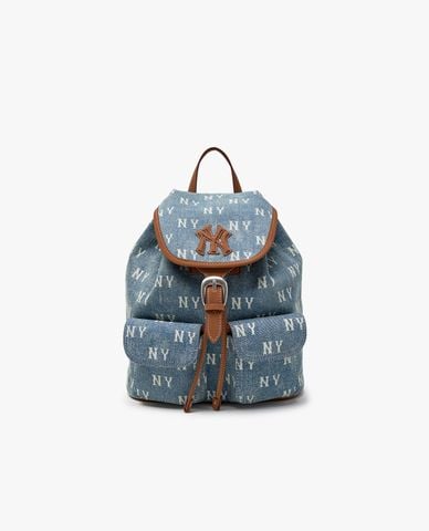  MLB - Balo nữ nắp gập Classic Monogram Vintage Denim 