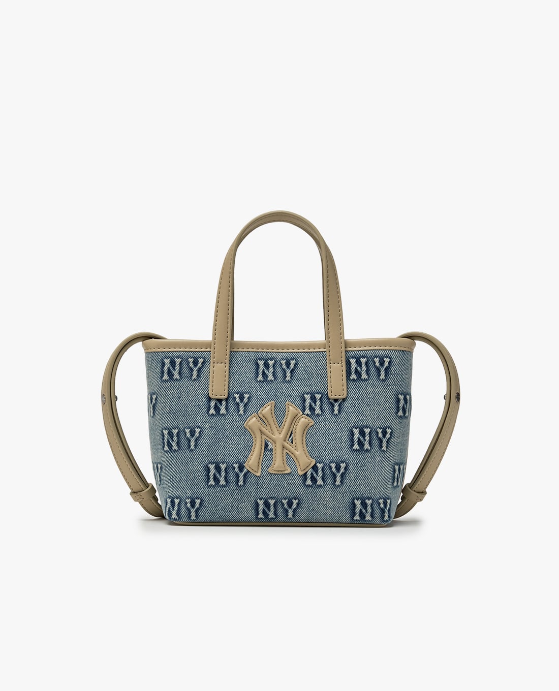MLB - Túi đeo chéo nữ Classic Monogram Denim Embossed Mini