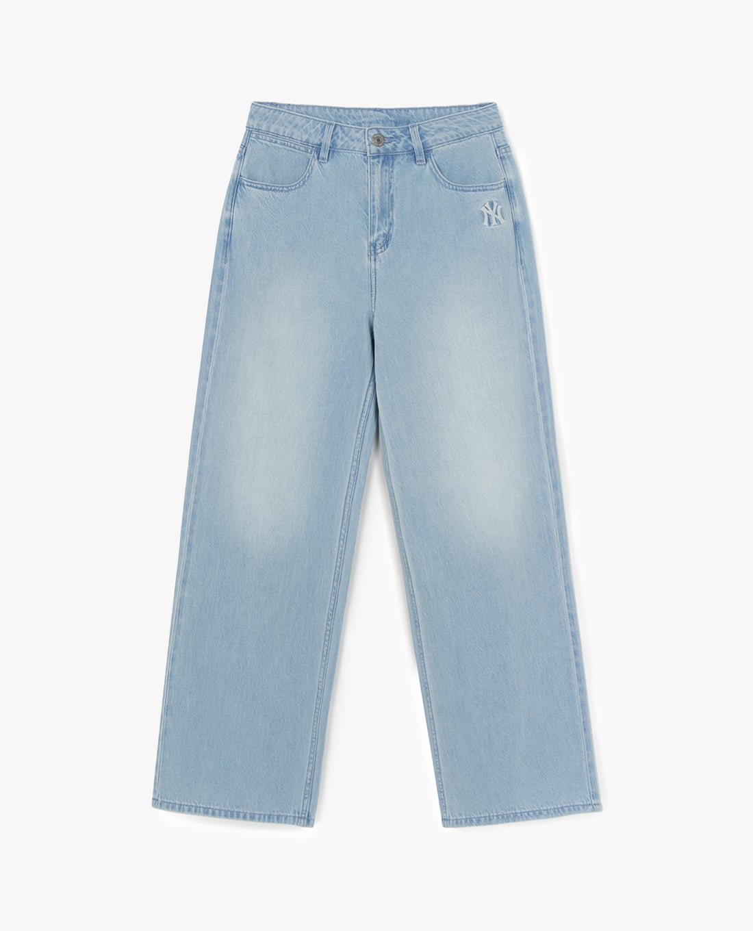 MLB - Quần jeans nữ ống rộng Basic Small Logo