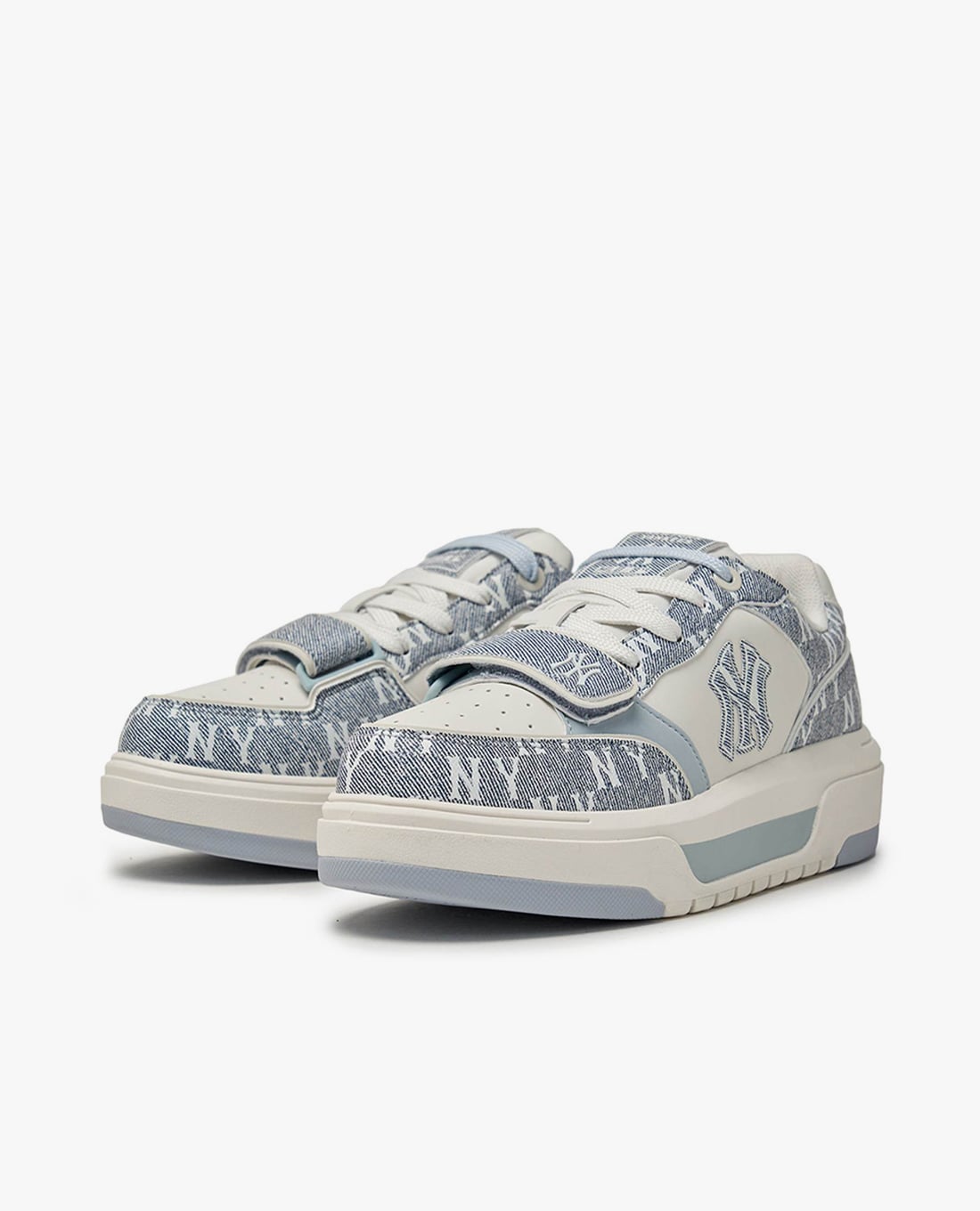 MLB Chunky Liner Denim Monogram - giày sneaker tăng chiều cao nam tại Maison Online