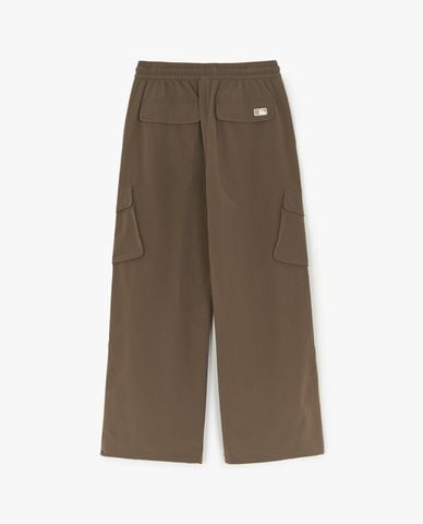  MLB - Quần dài nữ ống rộng lưng thun Gofcore Brushed 