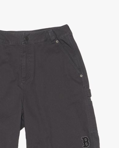  MLB - Quần short unisex ngang gối phối logo 