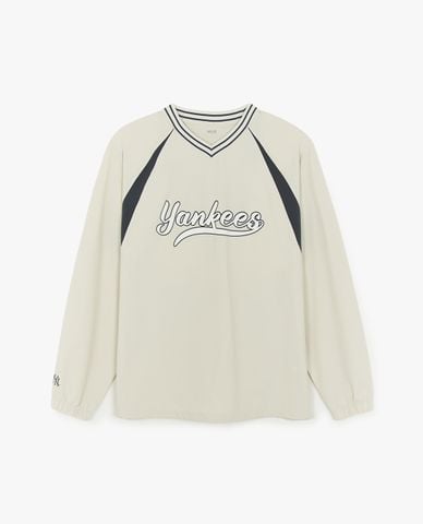  MLB - Áo sweatshirt unisex cổ V tay dài Varsity Sportive 
