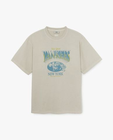  MLB - Áo thun unisex Varsity Washing Vintage Over Fit 