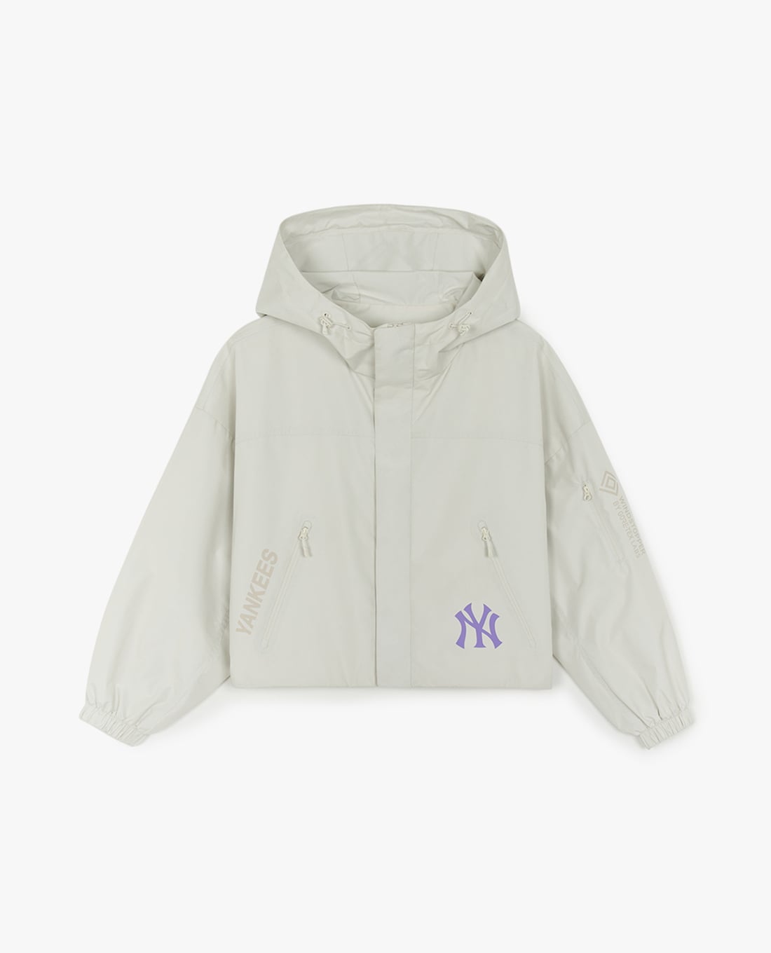 MLB - Áo khoác gió nữ phối mũ Gore Windstopper 2L