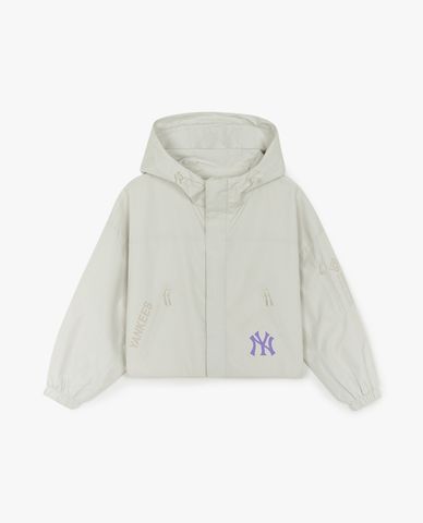  MLB - Áo khoác gió nữ phối mũ Gore Windstopper 2L 