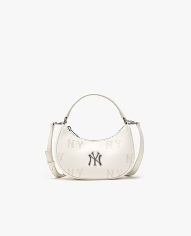  MLB - Túi đeo chéo nữ hình bán nguyệt Classic Monogram Mini 