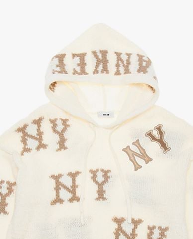  MLB - Áo hoodie unisex Monogram New York Yankees 