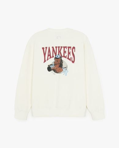  MLB - Áo sweatshirt unisex cổ tròn tay dài New Year Horse 
