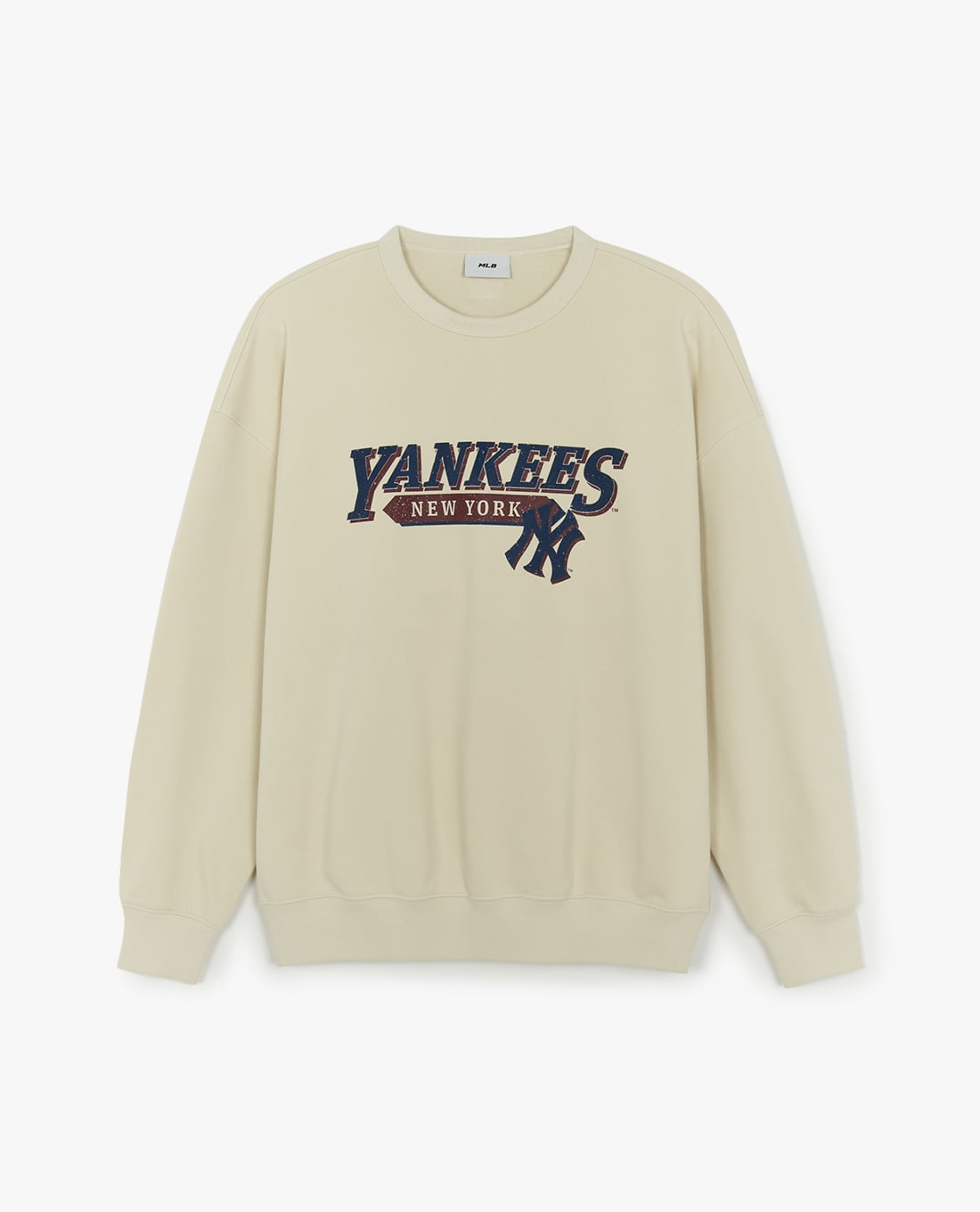 MLB - Áo sweatshirt nữ tay dài Vintage Letter Graphic Varsity