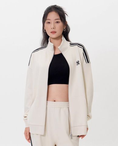  MLB - Áo khoác thể thao unisex cổ trụ phối khóa zip 