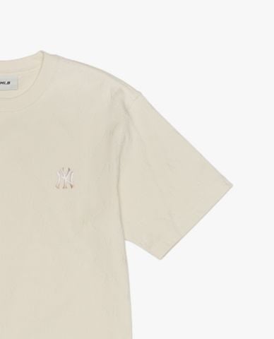  MLB - Áo thun unisex cổ tròn tay ngắn phối logo 