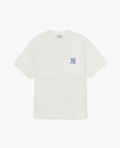  MLB - Áo thun unisex tay ngắn Vintage Denimlike Monogram Big Lux 