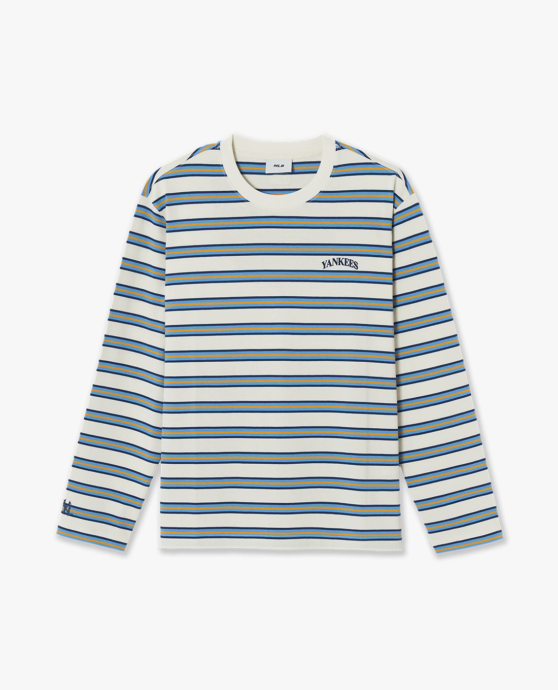 MLB - Áo thun unisex cổ tròn tay dài Stripe