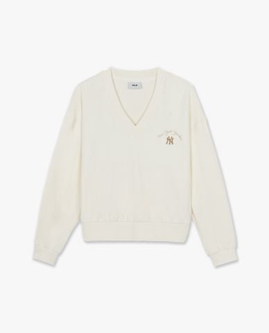  MLB - Áo sweatshirt nữ cổ V tay dài Basic 
