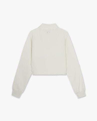  MLB - Áo croptop nữ cổ bẻ tay dài Basic 