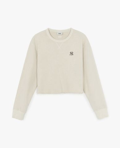  MLB - Áo sweatshirt nữ cổ tròn tay dài Varsity Vintage 