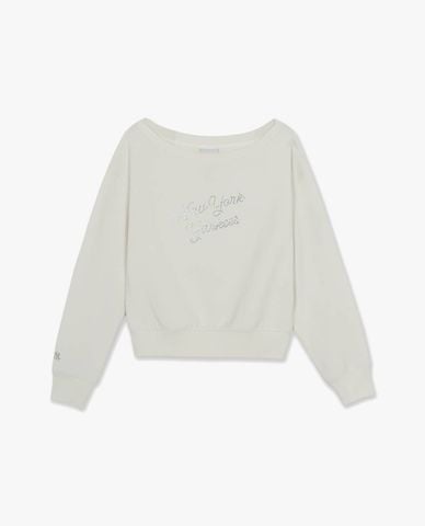  MLB - Áo sweatshirt nữ cổ thuyền tay dài Varsity Series 