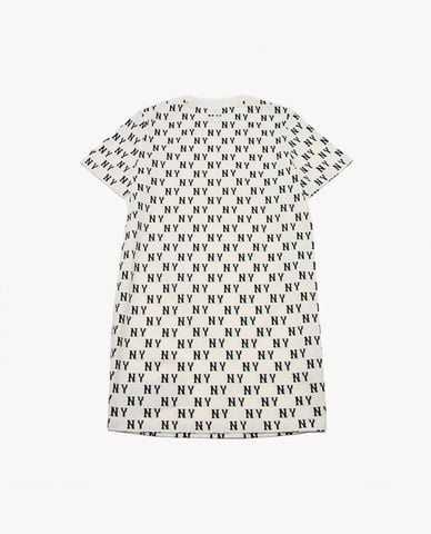  MLB - Đầm mini cổ tròn tay ngắn Classic Monogram 