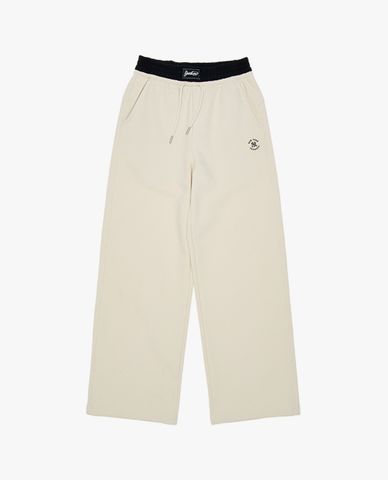  MLB - Quần nữ ống rộng lưng thun hiện đại 