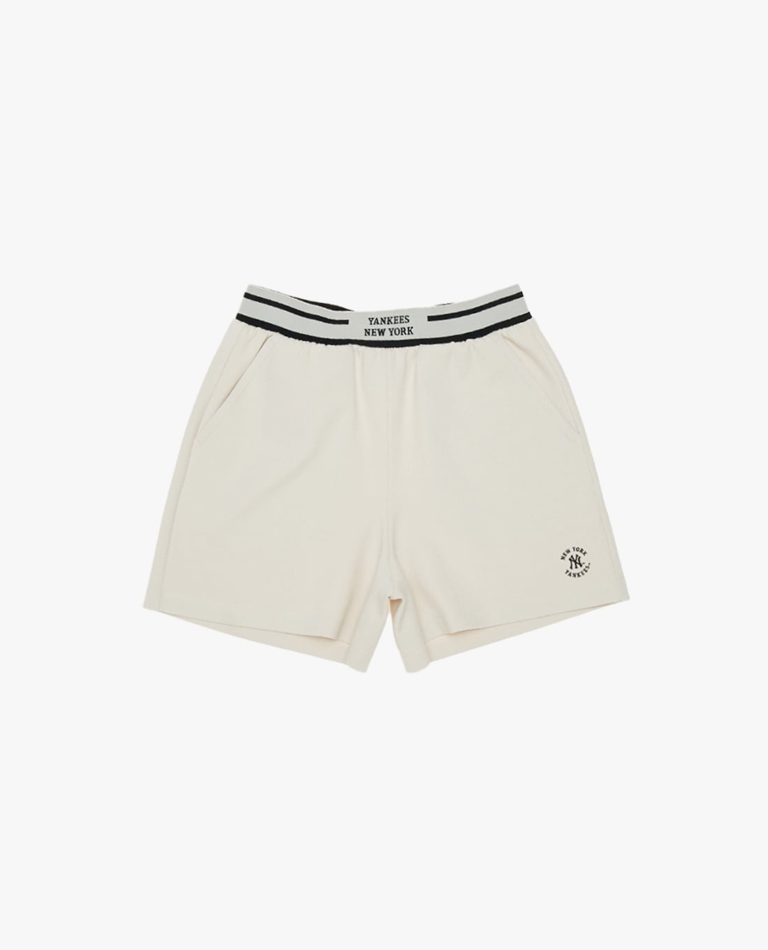 MLB - Quần short ngắn nữ lưng thun kẻ sọc