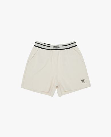  MLB - Quần short ngắn nữ lưng thun kẻ sọc 