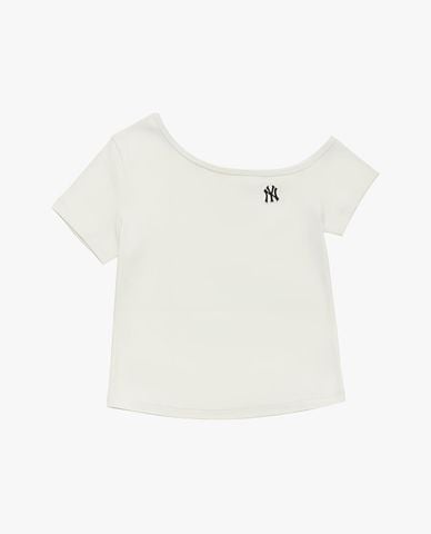  MLB - Áo trễ vai nữ tay ngắn Small Logo 
