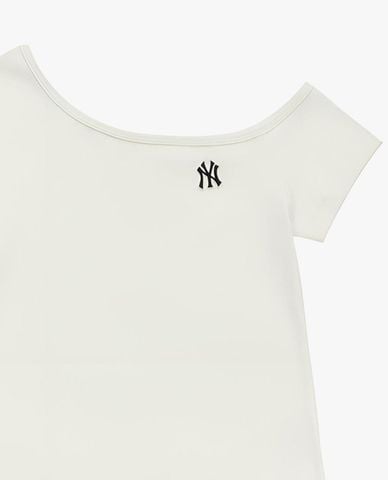 MLB - Áo trễ vai nữ tay ngắn Small Logo 