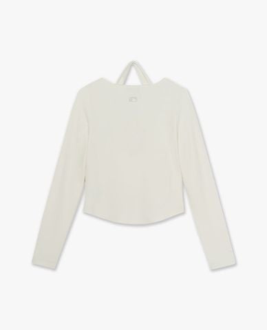  MLB - Áo kiểu nữ cổ tròn tay dài phối layer Basic 
